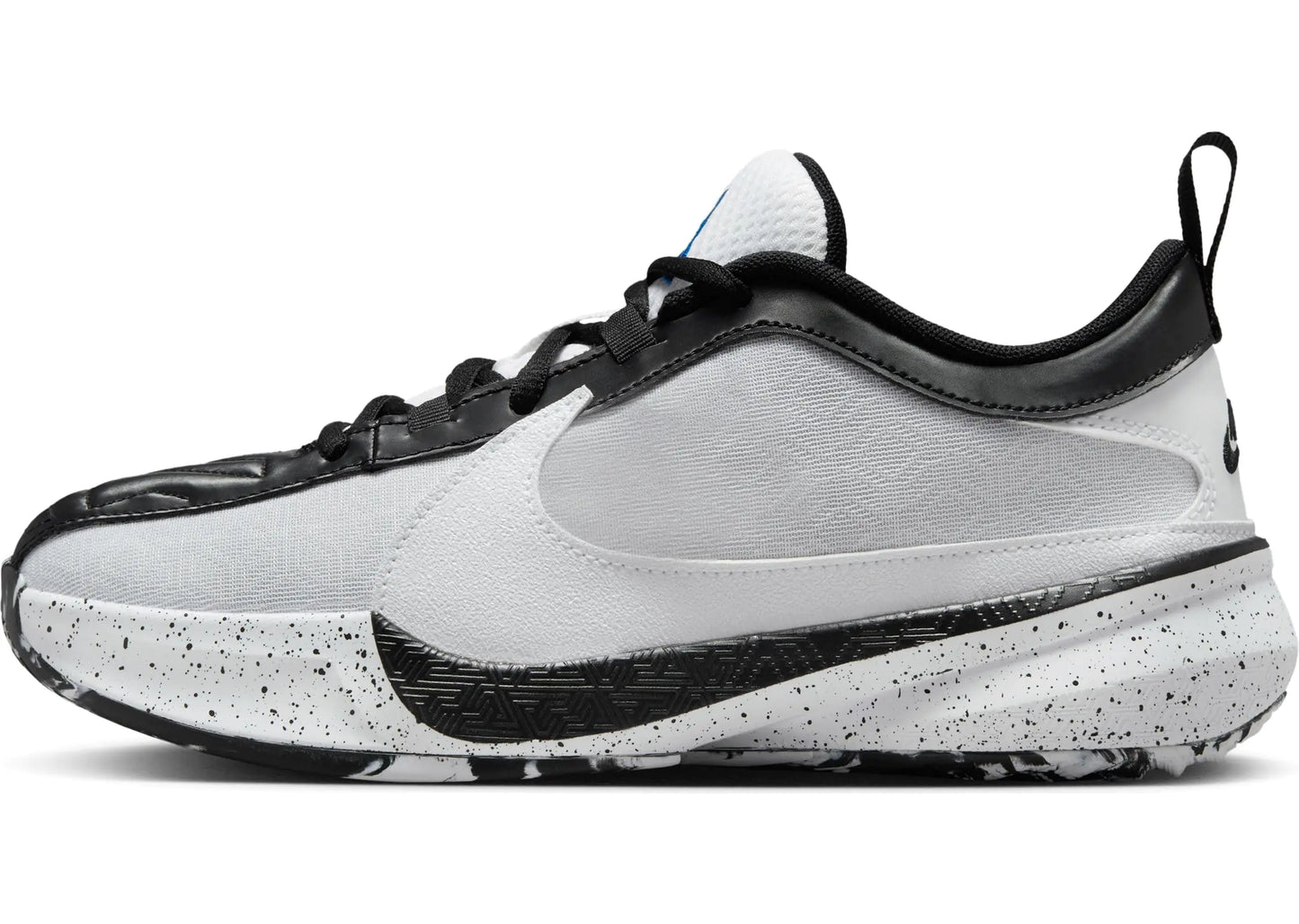Nike Giannis Freak 5 Big Kids Basketball Shoes (DZ4486-100 White/Black/Photo Blue/White) Size 5.5