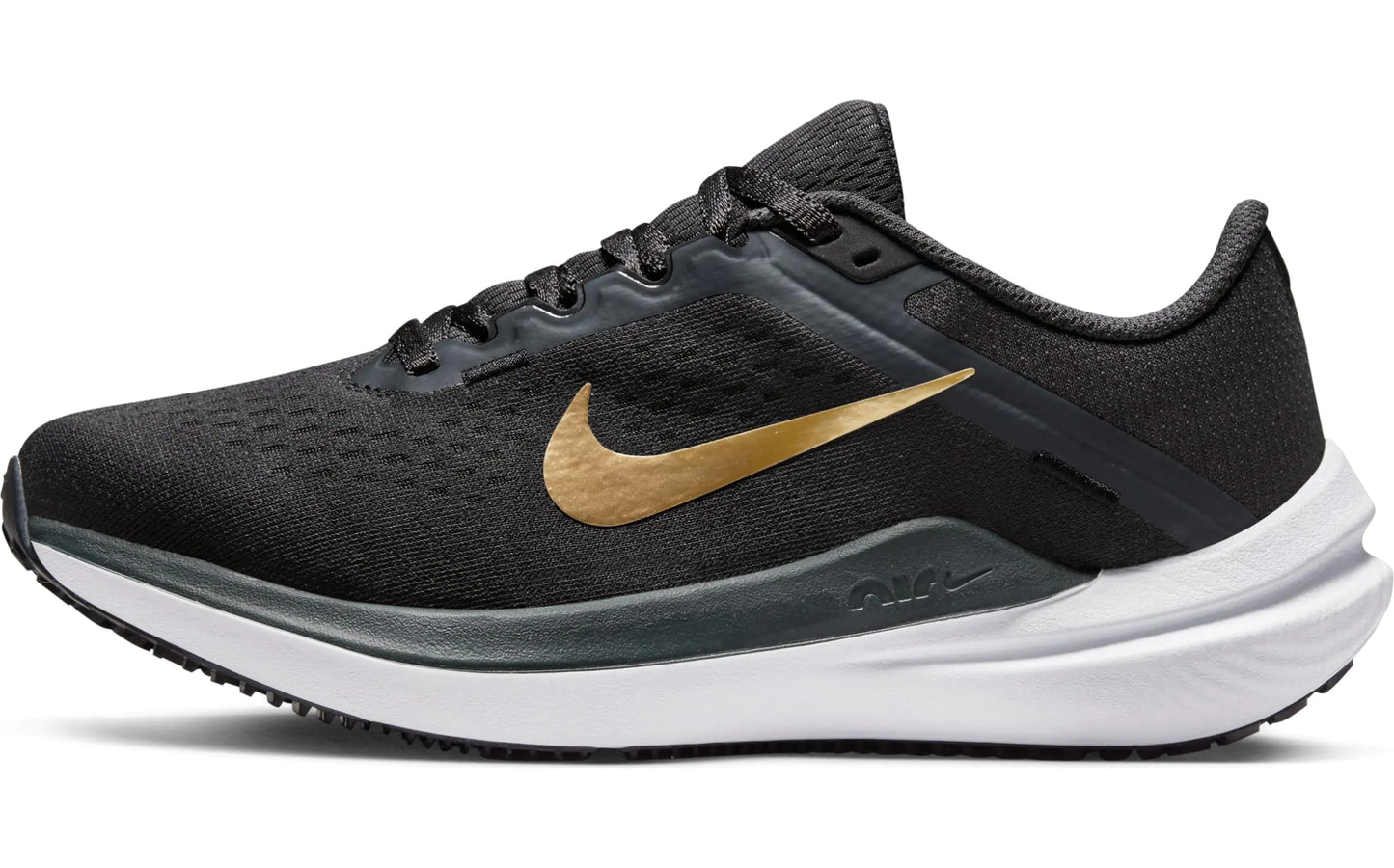 Nike Womens Running Shoe Anthracite Metallic Gold Black White 5.5