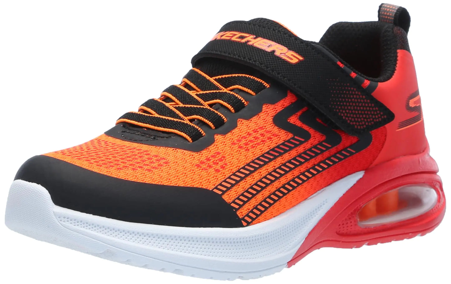 Skechers Boys MICROSPEC MAX Advance Sneaker Black/Red 4.5 Big Kid
