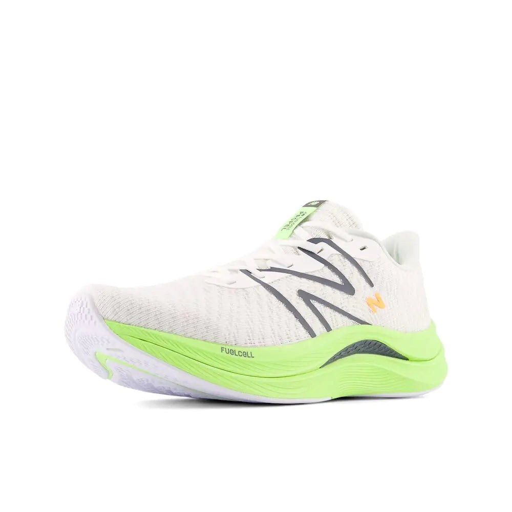 New Balance Mens MFCPRCA4 Running Shoe White/Bleached Lime Glo/Graphite 9.5 Wide