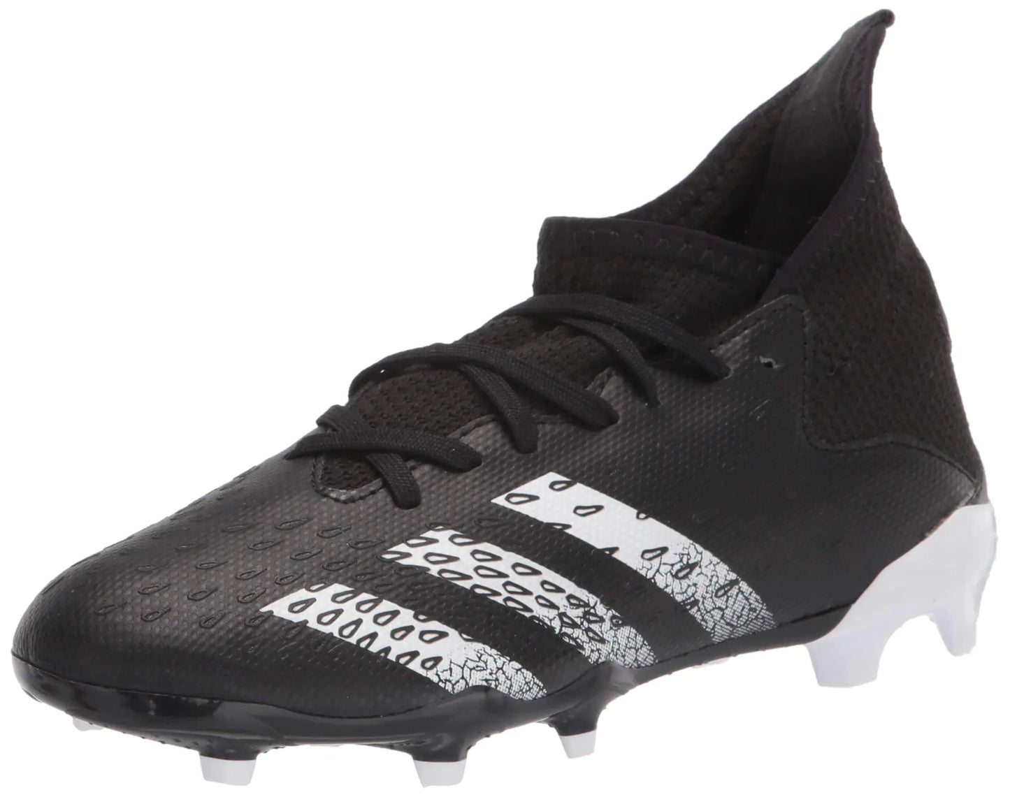 adidas Firm Ground Predator Freak .3 Soccer Shoe (boys) Black/White/Black 12 Little Kid