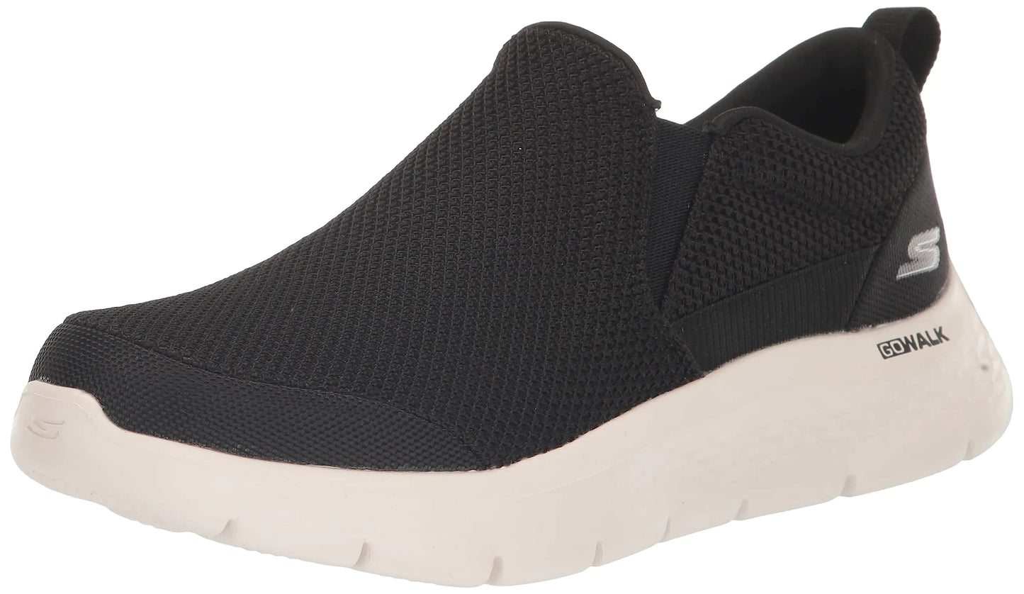 Skechers Mens Gowalk Flex-Athletic Slip-on Casual Loafer Walking Shoes with Air Cooled Foam Sneaker Black/White 12 X-Wide