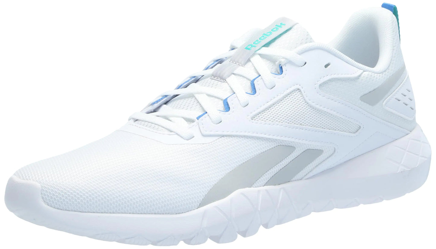 Reebok Mens Flexagon Energy Trail 4 Sneaker Footwear White/Grey 1/Kinetic Blue 8