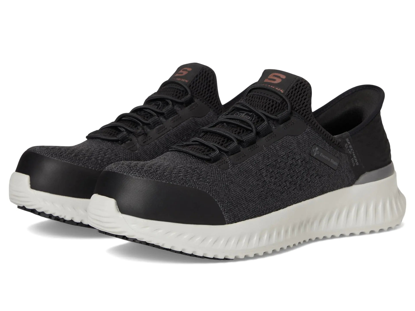 SKECHERS Mens Tilido ESD Comp Toe Sneaker Black 8