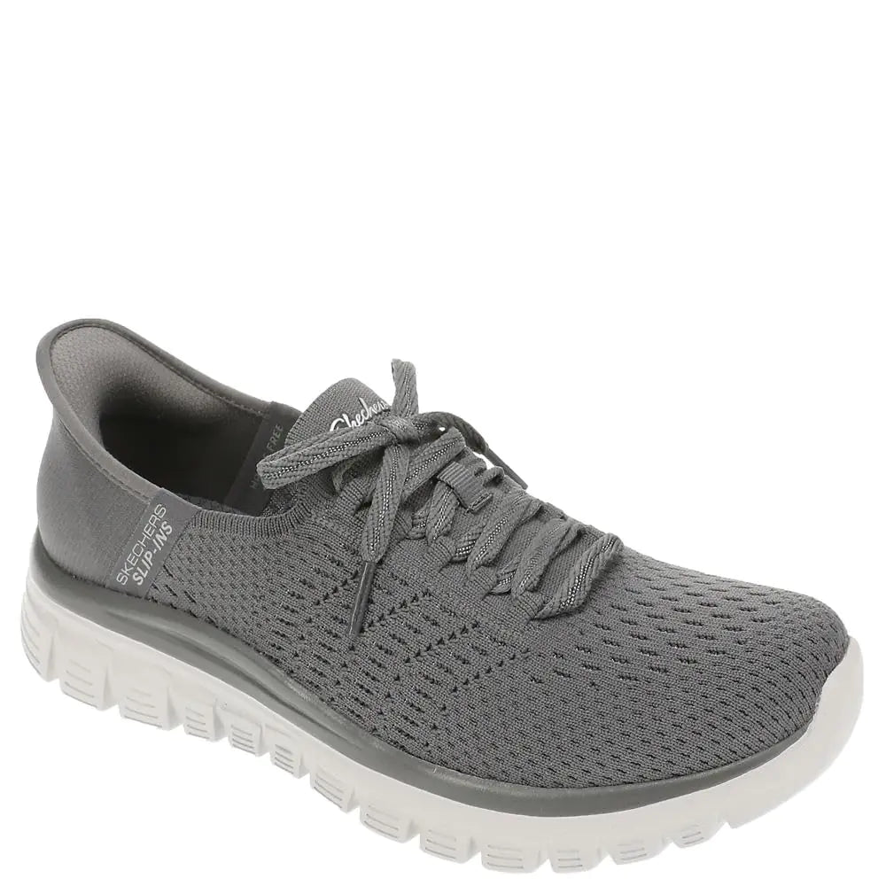 SKECHERS Womens Graceful-First Blush Hands Free Slip-Ins Sneaker Charcoal 5