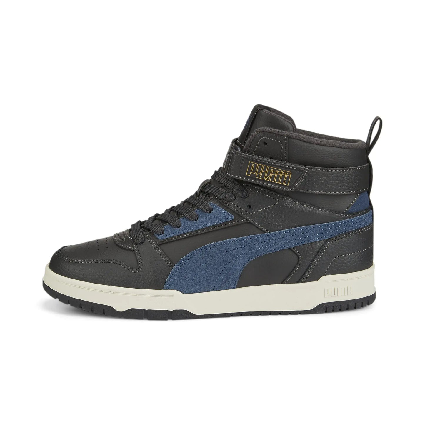 PUMA Mens RBD Game Winter Sneaker Asphalt-Evening Sky Team Gold 10