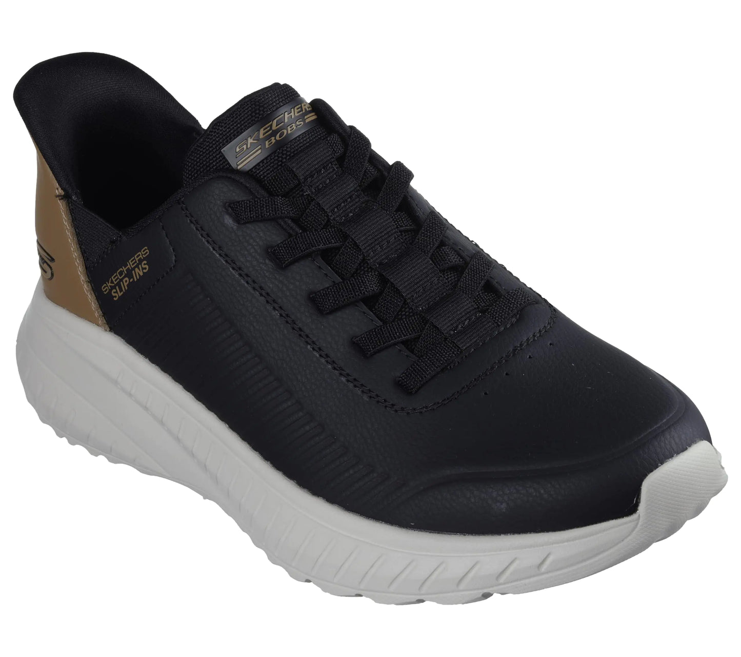Skechers Mens Squad Chaos-Bungee Slip-ins Sneaker Black 8