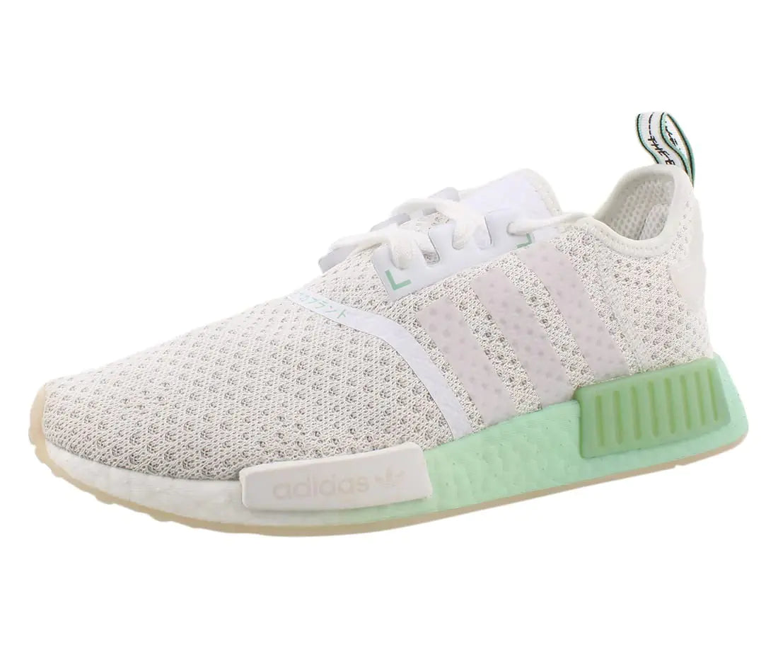 adidas NMD_R1 Mens Shoes Size 8.5 Color: Cloud White/Blush Green-White