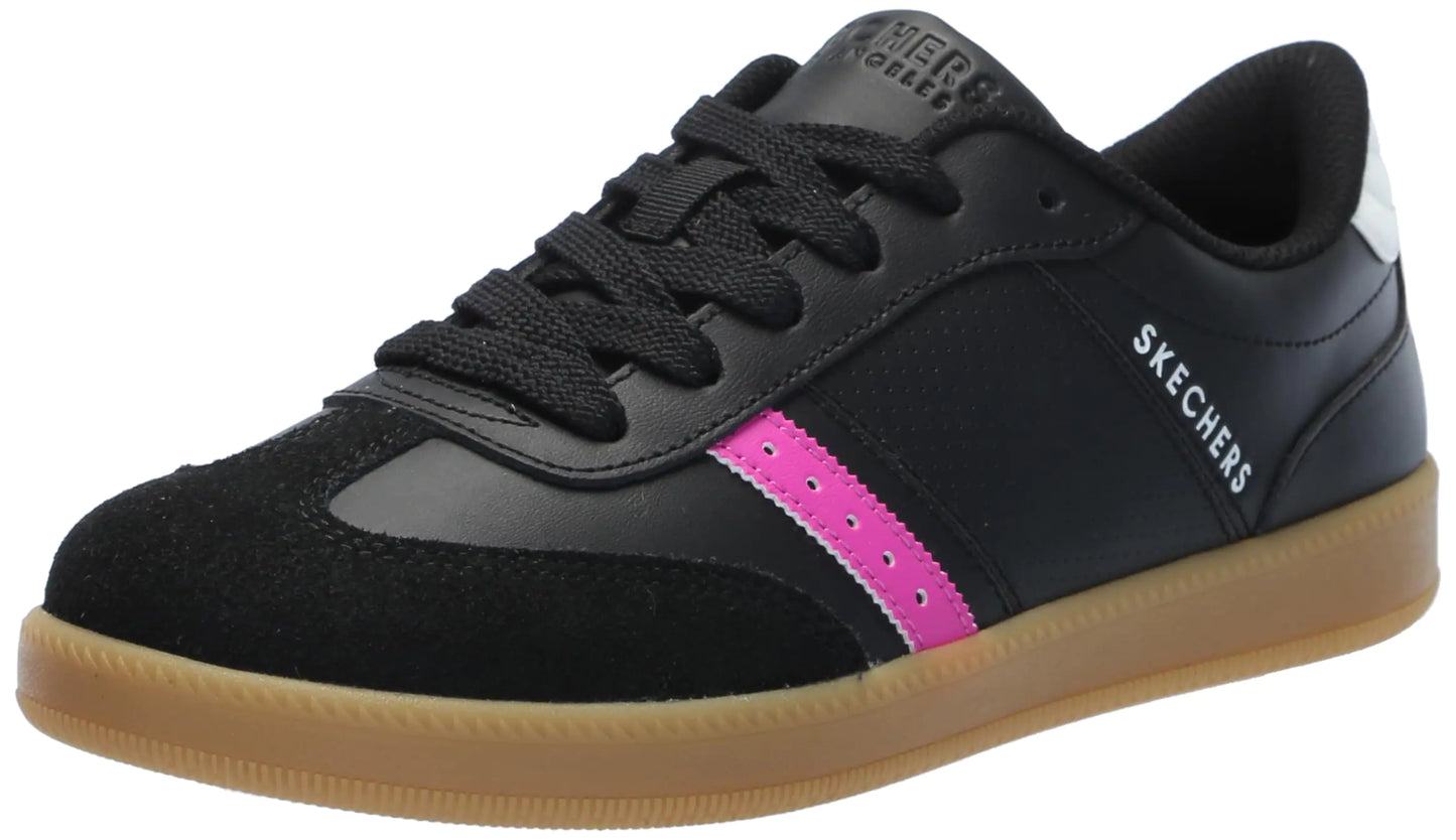 Skechers Girls Zinger Street Sneaker Black/White/Pink 2.5 Little Kid